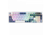 Machenike K600G-B97W Mechanical Keyboard – 97-Key Wireless/Wired Latte Switches Hot-Swappable RGB Backlight – White